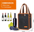 6 Bottle Wine Tote Bag, Insulated Thermal Padded Wine Carrier Tote, Reusable Wine Bags for Wine Bottles Travel, Camping and Picnic, Perfect Wine L...