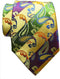 New Paisley Striped Gold Green Purple JACQUARD WOVEN Silk Men's Tie Necktie...