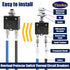 10A Manual Reset Button Circuit Breaker 2 Pack 125/250V AC 50V DC Thermal Overload Protector with Quick Connect Terminals and Waterproof Button Ca...