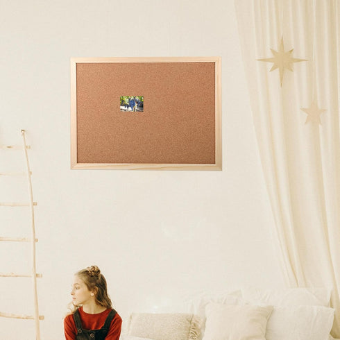 NUOBESTY Cork Board 30x40cm Dual Sided Bulletin Board Wall-Mounted Presentation Message Notice Pin Board Hanging Memo Board for Office Home S-choo...