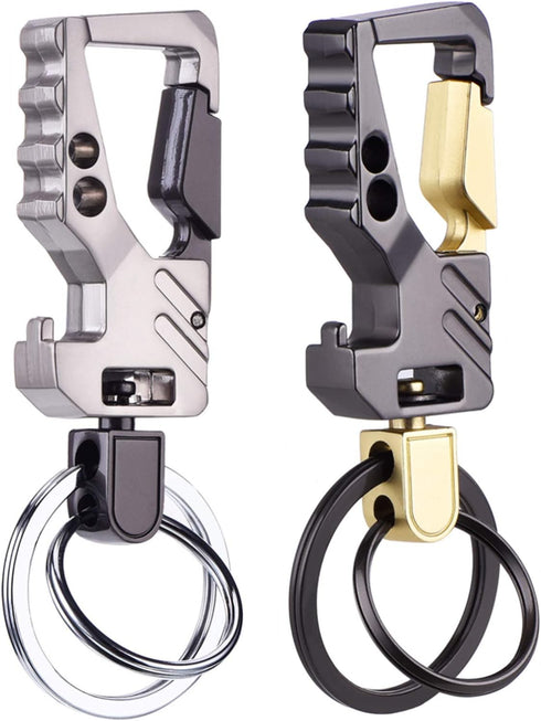 2 Pack Car Key Chain Bottle Opener Keychain for Men and Women (Multicolor)...