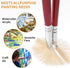 Prasacco 7 Pieces Fan Brush for Painting, Artist Fan Paint Brush Set with Hog Bristle Long Handle Painting Brush Oil Acrylic Paint Brushes Art Pai...