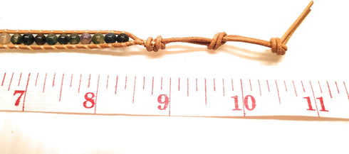 Infinityee Ankle Bracelet Woven Light Brown Leather Vintage Handmade Hippie Bohemian Gypsy Boho Unisex Anklet for Men, Women, Teenager (Jasper sto...