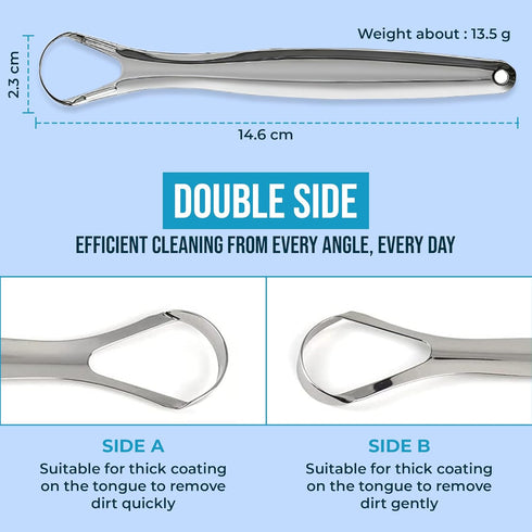 Tongue Cleaner,Tongue Scraper Cure Bad Breath,Tongue Cleaners Stainless Steel,Tongue Scrapers for Adults & Kids Fresher Breath in Seconds by AARAM...