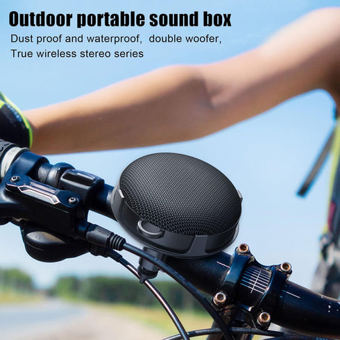 Portable Bluetooth Speaker, 8W IP67 Waterproof Wireless Bike Speaker with 4000mAh Battery, Support Memory Card, Portable Speaker for Outdoor Ridin...