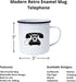 Modern Retro Enamel Mug Camping Mug in Vintage Enamelware Designs – Fun Metal Coffee Mug and Durable Camping Cup - Tin Mugs for Coffee (or Whiskey...