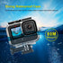 60M/196FT Waterproof Case for GoPro Hero12 Black/Hero11 Black/Hero10 Black/Hero9 Black Camera Accessories,Underwater Deep Diving Protective Shell ...