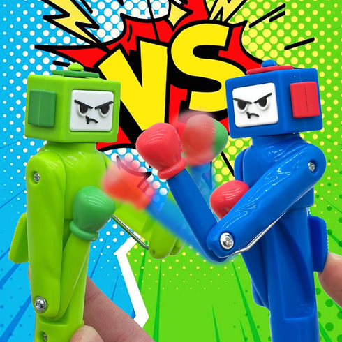 Boxing Pen Robot - ?2PCS? with Punching Arm and Crisp Button Sound - Funny and Cool Novelty Pen - Boxing Gifts - Blue/Green Colors - 1.0mm Smooth ...