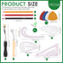 Keadic 33Pcs Clear Metric Sewing Ruler Set Contains French Curve Pattern Making Ruler, Plastic Clips, Triangle Tailors Chalk, 4mm and 2mm Tracing ...