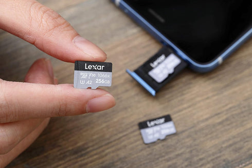 Lexar 128GB Professional 1066x micro SD Card w/ SD Adapter, UHS-I, U3, V30, A2, Full HD, 4K, Up To 160/120 MB/s, for Action Cameras, Drones, Smart...