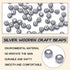 300 Silver Wood Beads, 10mm Round Ball Dyed Wooden Loose Spacer Beads for Bead Crafts Making Home Decor (3mm Hole)...