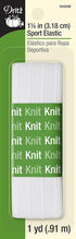 Dritz 9326W Sport Knit Elastic, White, 1-1/4-Inch by 1-Yard...