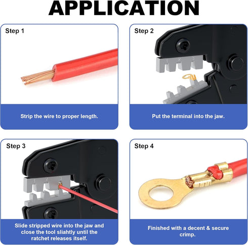 Dupont Crimping Tool, Dupont Connector Tool Wire Crimp Tool AWG 28-18 (0.1-1mm²) for JST Terminal Connector, XH 2.54mm, C3-R 2.54mm, Dupont 2.54/3...