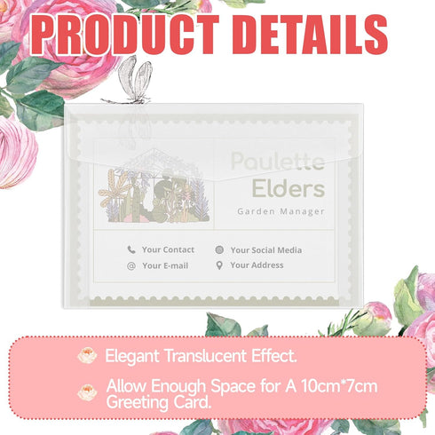 100Pcs Transparent Envelopes, 3.9 x 2.7 Inches Envelopes for Seeds Coin Collecting Lottery Ticket Stamp Card Mini Window Envelopes for Love Letter...