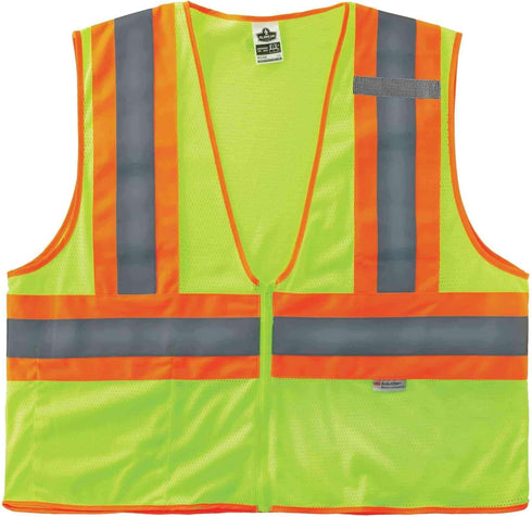 Ergodyne Safety L/Xl Class 2 Two Tone Mesh Vest, Lime, Large-X-Large US...