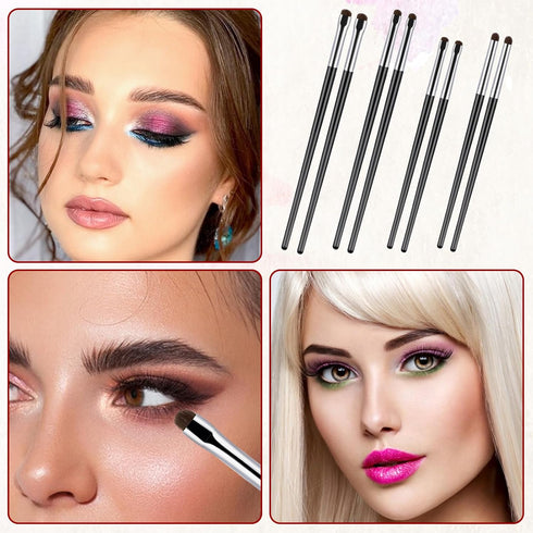 8pcs Eyeliner Smudge Brush Set, Eyeshadow Blending Brush, Mini Makeup Brushes, Eyeshadow Eyeliner Blending Brush Concealer Highlighting Brush for ...