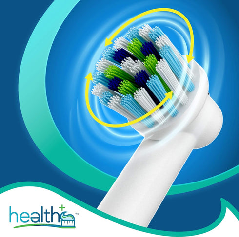 Compatible Oral B Braun Criss-Cross Replacement Heads for Electric Toothbrushes - 8-Pack | Standard Tooth Brush Heads with Dupont...