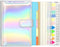 6 Ring Binder Journal with 4 Different Paper Styles, 2 Sets of Labels and 5 Paper Dividers, 5 PP Zipper Bags, 1 ruler, Aesthetic & Fashionable Sta...