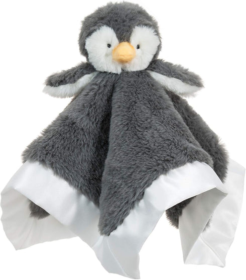 Apricot Lamb Stuffed Animals Soft Security Blanket Gray Penguin Infant Nursery Character Blanket Luxury Snuggler Plush(Gray Penguin, 14 Inches)...