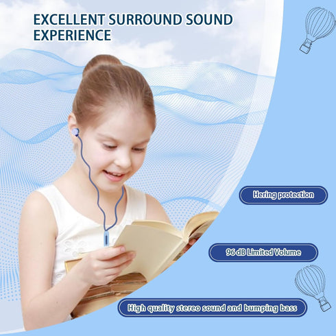 Donut Kids Earbuds for School, Earbuds for Kid Size Wired Earphones & in-Ear Headphones with Microphone and Lovely Earbuds Storage Case Gifts for ...
