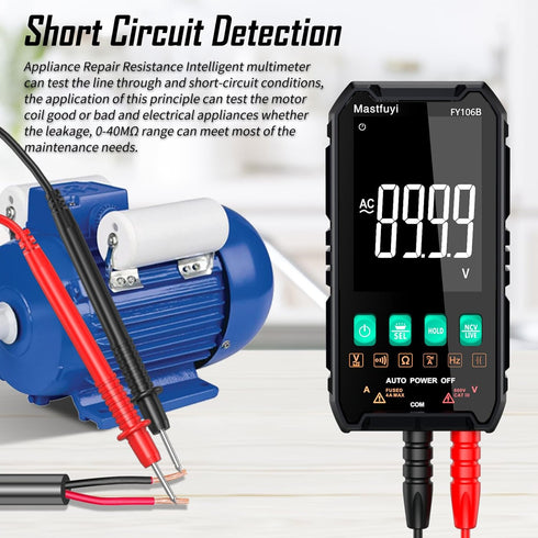 Multimeter Digital, NCV Electrical Tester, Compact Intelligent Multi Tester, True RMS 4000 Counts, Overload Protection, Auto-Ranging, Capacitance,...