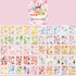 Kawaii Washi Stickers Set (50 Sheets) Cute Girl Pets Sweet Food Drink Adhesive Label Decorative Sticker for Scrapbooking Journaling Journal Planne...