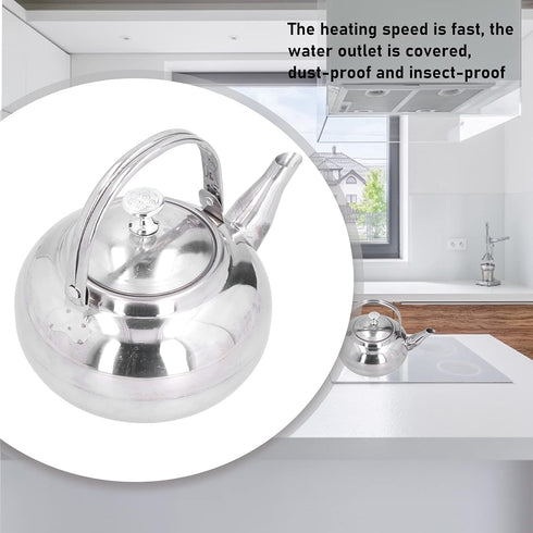 Stainless Steel Teapot, 5.5inch Coffee Pot Teapot Tea Kettle, Exquisite Teapot Coffee Pot with Tea Strainer for Home Restaurant...