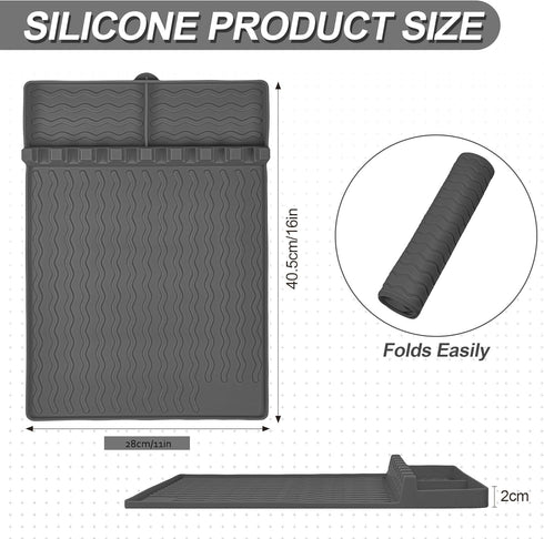 Silicone Grill Mats for Outdoor Silicone Griddle Tools Mat for Blackstone Grill Side Shelf Mat Food Grade Silicone Mat for Barbecue, Kitchen Colla...