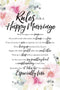 DEXSA Rules For Happy Marriage Wood Plaque - Made in the USA - 6"x9" - Elegant Vertical Frame Wall & Tabletop Decoration | Easel & Hanging Hook | ...