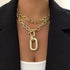 Chunky Gold Necklace Statement Necklaces for Women Layered Charm Necklace Dainty Gold Necklace Stack...
