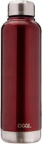 Oggi 8089.2 Sommelier Double Wall Vacuum Sealed Wine Carrier with Stainless Steel Liner, Red, 25 oz...