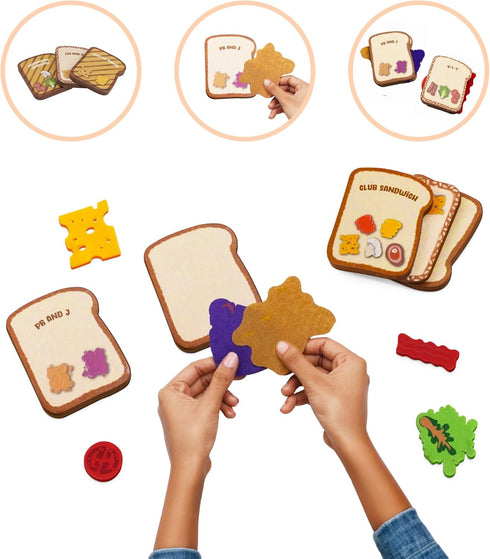 Kids Kitchen Playset for Pretend Play - Six Sneaky Sandwiches | Sandwich Toy for Kids Ages 3-7...