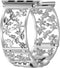 Floral Band Compatible with Apple Watch Jewelry Band 38mm 40mm 41mm 42mm iWatch Bands Series 10 9 8 7 SE,Bling Crystal Bracelet Hollow Metal Strap...