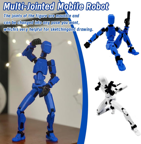 T13 Action Figure, 4PCS Action Figures, T13 Action Figure 3D Printed Robot Multi-Jointed Movable, Desktop Decorations for Game Lovers...