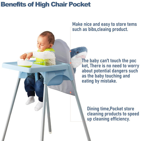 High Chairs Pocket, Suitable for IKEA Antilop High Chair, High Chair Accessories(Gray)...