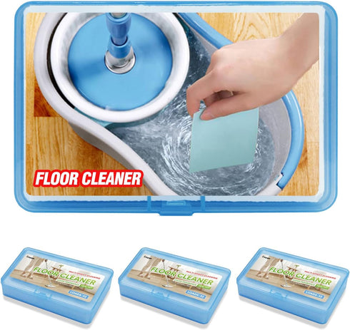 Floor Cleaner Sheets for Mopping Concentrated Multi-Surface Cleaner for Non Stubborn Stains, Multifunction Cleaning tablets Sheets, Portable box F...