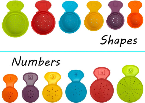 17 PCs Multicolor Nesting and Stacking Cups Set, Baby Bathtub Toys, Early Learning Educational Toys for Infants, Toddlers, Stacking Cups with The ...