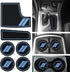 Bonbo Anti dust Mats for Dodge Charger Accessories 2015 2016 2017 2019 2020 2021 custom cup holder pad 6 pieces/set?Light Blue......