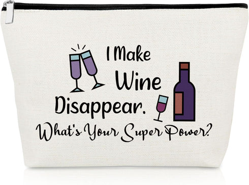 Wine Lovers Gifts Wine Drinker Gifts Makeup Bag Wine Gifts for Mom Wife Sister Friendship Gifts Wine Gifts for Wine Lovers Appreciation Gifts for ...