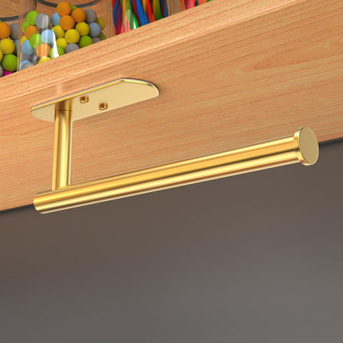 VAEHOLD Self Adhesive Paper Towel Holder Under Cabinet Mount, Wall Mounted Paper Towel Roll Holder for Kitchen, Bathroom, Wall - SUS304 Stainless ...