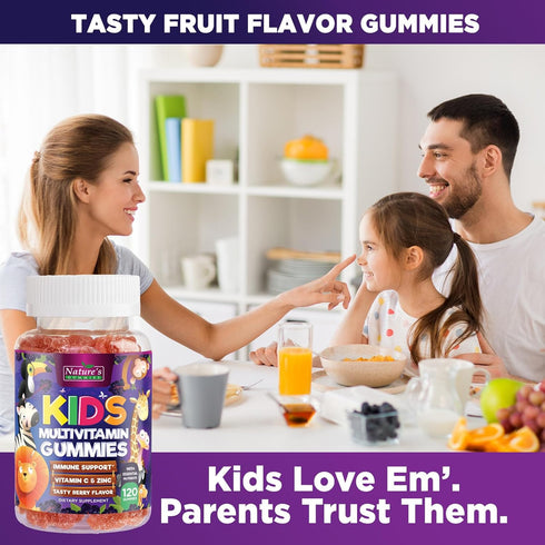 Vitamins for Kids Multivitamin Gummy - Daily Kids Vitamins, Fruit Flavored Gummies w/Vitamins C, D3 & Zinc for Immune Support, Nature's Children &...