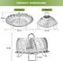 Steamer Basket, Premium Stainless Steel Vegetable Steamer Basket for Veggies & Seafood Cooking, Expandable Food Steaming Basket Fits for Various S...
