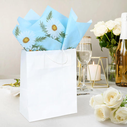 35 Sheets Tissue Paper for Gift Bags, 19.5"x13.6" Floral Tissue Paper Art Crafts Gift Tissue Paper Bulk for Packing Wedding Bridal Shower Birthday...