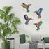 XIUDEEN Metal Hummingbird Wall Art Decor, Metal Birds Outdoor Wall Sculpture Decoration Hanging for Deck, Garden Fence, Backyard, Patio, Bedroom, ...