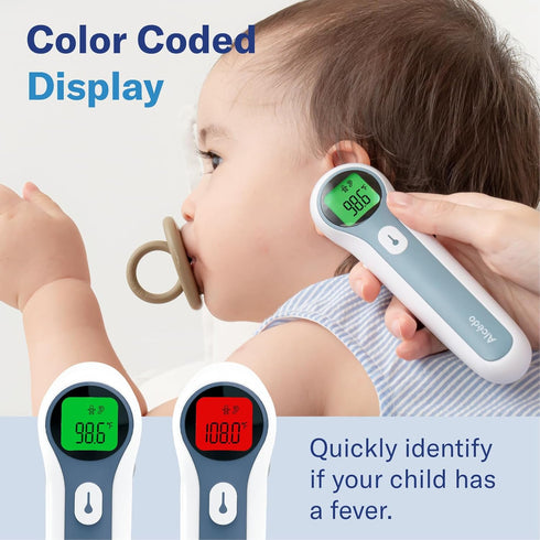 Alcedo Forehead and Ear Thermometer for Adults, Kids, and Baby | Digital Infrared Thermometer for Fever | Touchless, Instant Read, Medical Grade |...