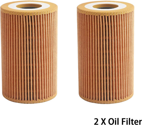 Oil Filter Compatible with 2012-2014 VW Passat 2.0L L4 Diesel TDi Engine Replaces# HU7008Z (2Pcs)...
