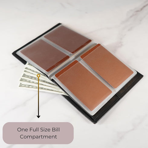 RFID Signal Blocking Leather European Hipster Wallet, Black, 5 x 4.5-Inch...