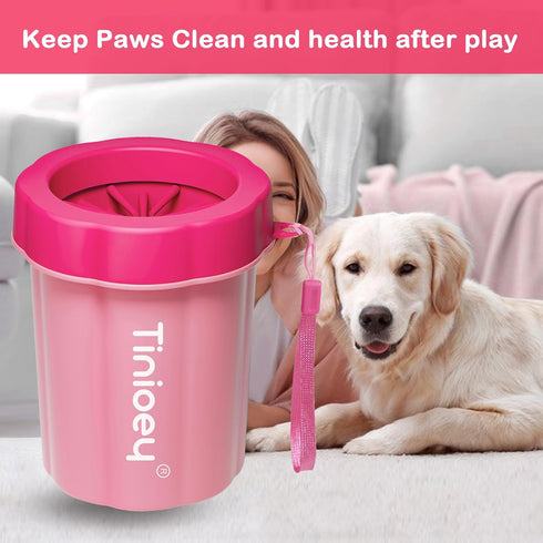 Dog Paw Cleaner for Medium Dogs (with 3 Absorbent Towels), Dog Paw Washer, Muddy Paw Cleaner, Pet Foot Cleaner (Medium, Red)...