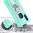 Moto E 2020 Case with Screen Protector (Tempered Glass Full Coverage), Aluminum Magnetic Metal Built-in Diamond Ring Holder Stand, Full-Body Prote...
