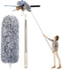 Dusters for Cleaning High Ceiling Fan, Newliton Microfiber Feather Duster with 30'' to 100'' Telescoping Extension Pole, Long Extendable Duster fo...